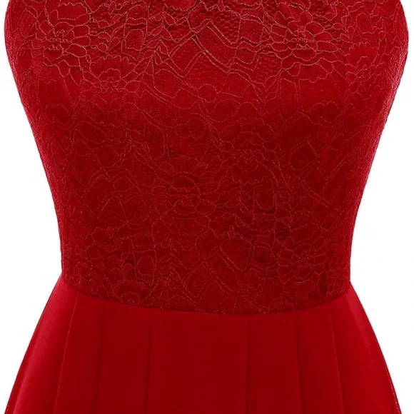 Dressystar Red Lace Formal Maxi Dress - Picture 3 of 6